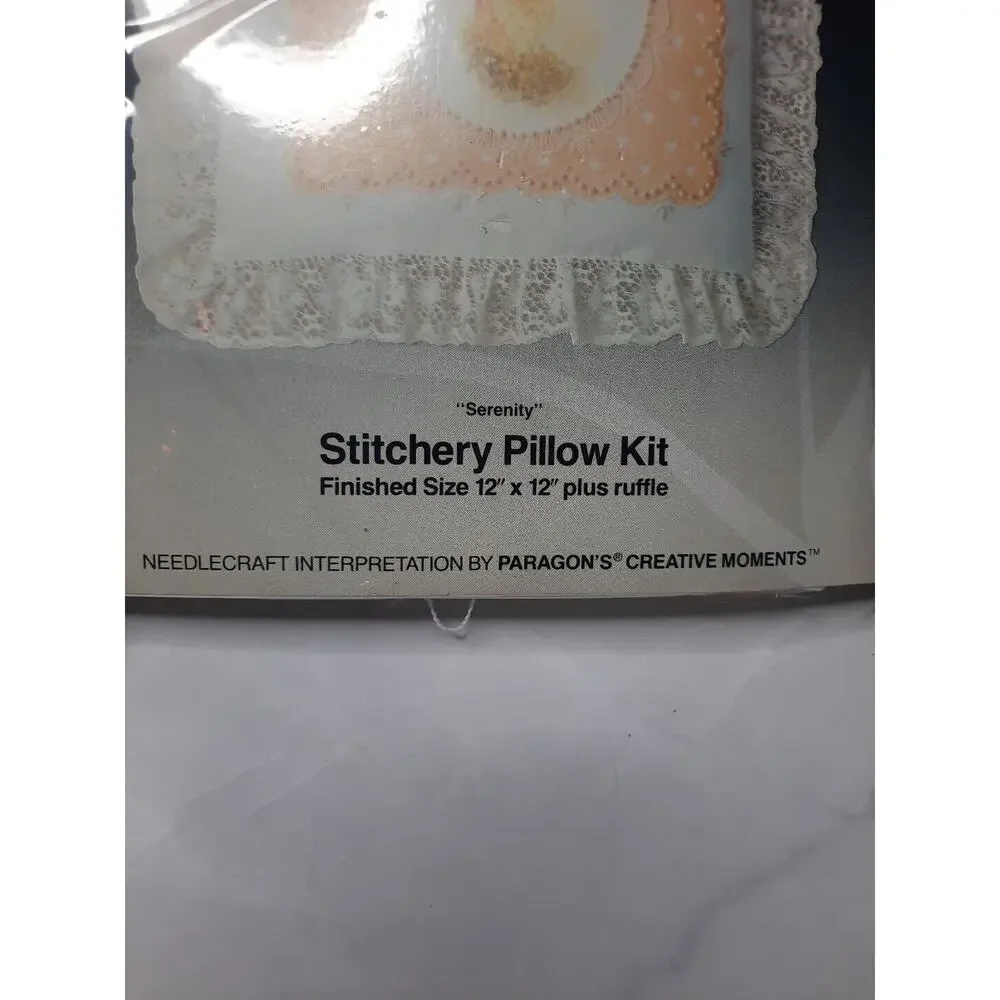 Vintage Paragon Precious Moments Stitchery Pillow Kit Serenity 8409 12x12